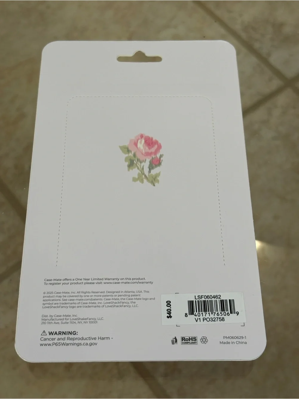 LoveShakeFancy case-mate Pink Floral Keyring Card Wallet